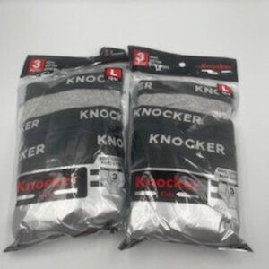 NEW Knockers Kids Cotton Briefs Boys 3 Piece Packages Set Of 2 Total 6 Sz LARGE